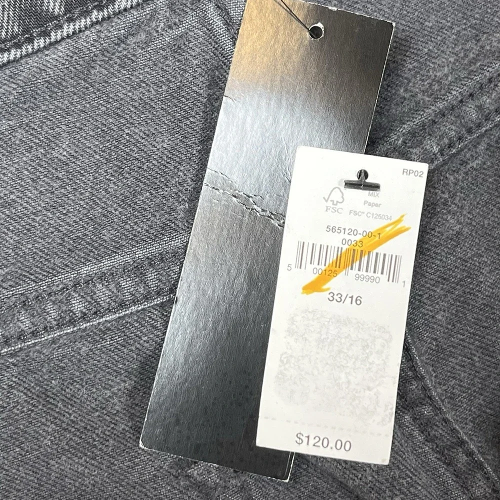 New Banana Republic Factory Gray High Rise Twisted Barrel Leg Jeans Sz 33/16 NWT